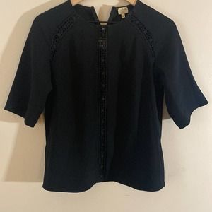 Wilfred Aritzia Black Short Sleeved Blouse Size XS